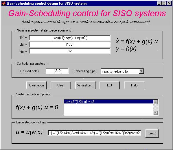 Gain Scheduling Control For Siso Systems