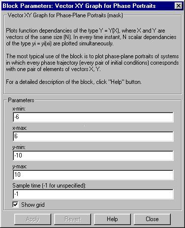 Block parameters setup