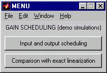 Example selection menu