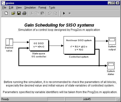 Simulation of designed control loop