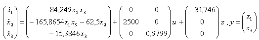 State-space description of the system