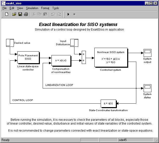 Simulation of designed control loop